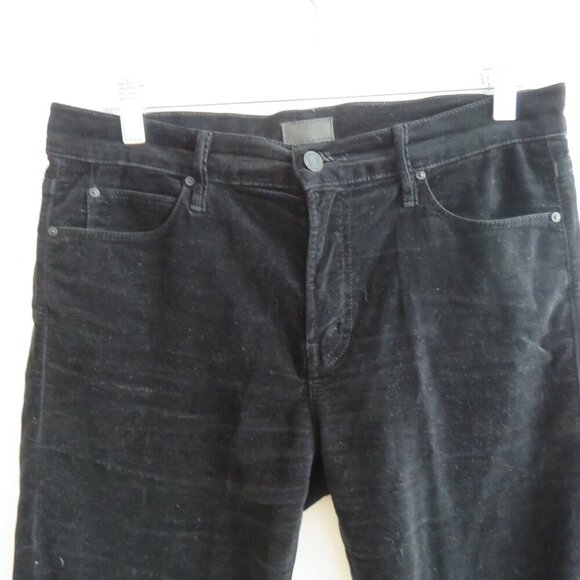 MOTHER The Charmer in My Life As A Snow Bunny Black Velvet Pants - Size 31 - Picture 6 of 14